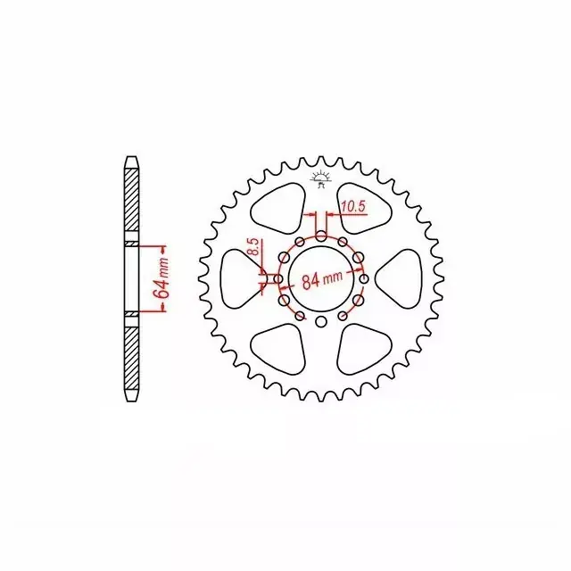 Preiswert Kettenrad Stahl 47 Zähne Teilung 520 passend für Suzuki GSX250E