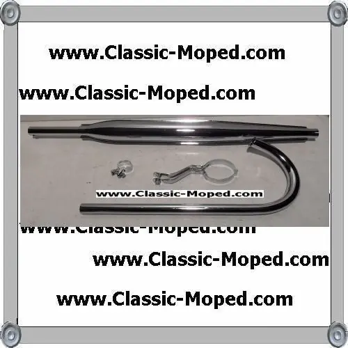 Neu NSU Quickly Auspuff krümmer schellen auspuffanlage moped schalldämpfer rechts