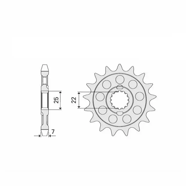 Ritzel 15 Zähne Teilung 525 passend für Benelli TNT 1130 Sonderaktion