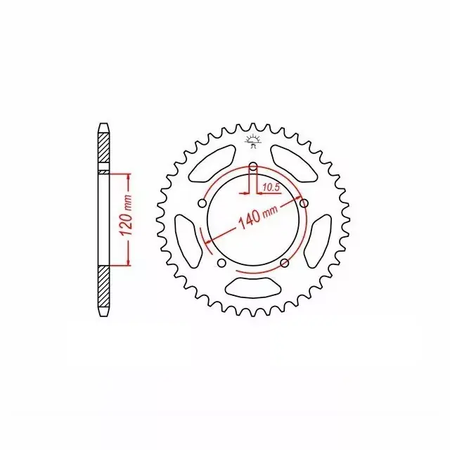 Kettenrad Aluminium 46 Zähne passend für Suzuki & Triumph Top-Seller