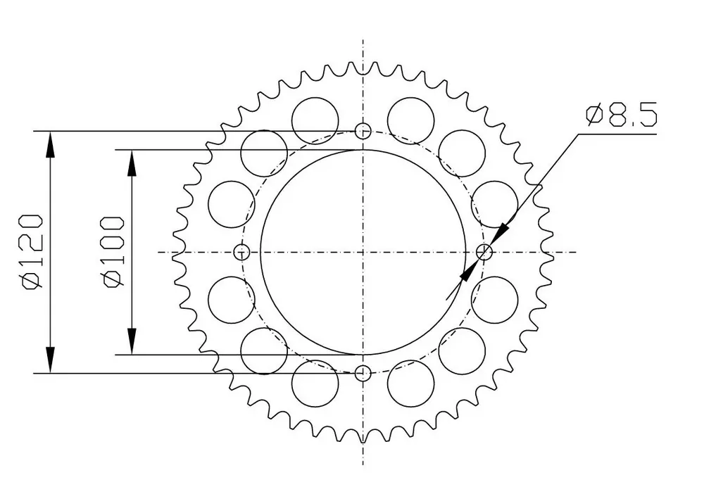 Kettenrad Aluminium passend für BETA Z-63 Sonderaktion
