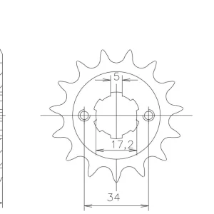 Ritzel 16 Zähne Teilung 520 passend für Kymco Ausverkauf