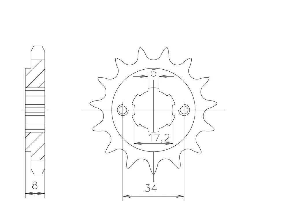 Ritzel 16 Zähne Teilung 520 passend für Kymco Ausverkauf