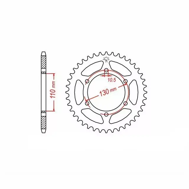 Neuheit Kettenrad Stahl 40 Zähne Teilung 520 passend für Kawasaki