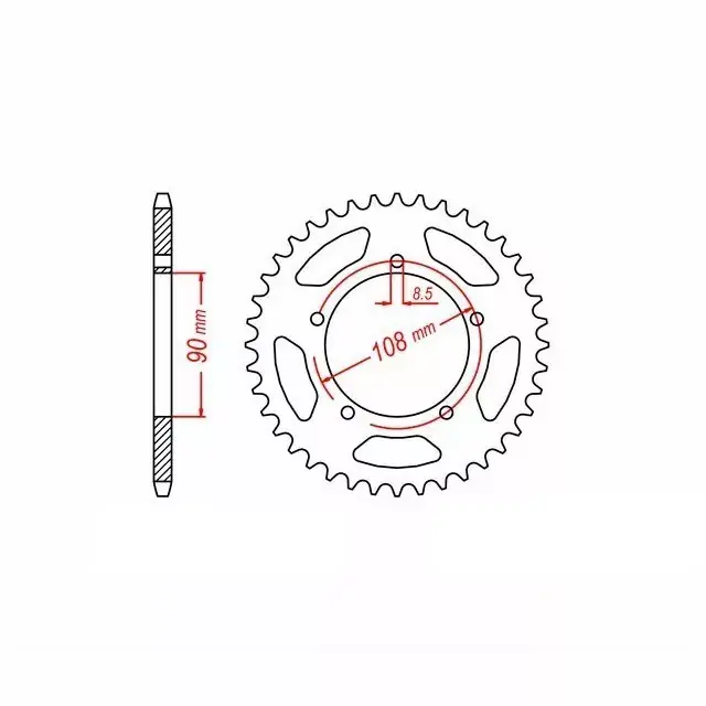 Preiswert Kettenrad Stahl 47 Zähne Teilung 530 passend für verschiedene Modelle