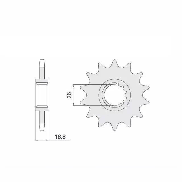 Ritzel gummiert 16 Zähne Teilung 525 passend für Honda Neuheit