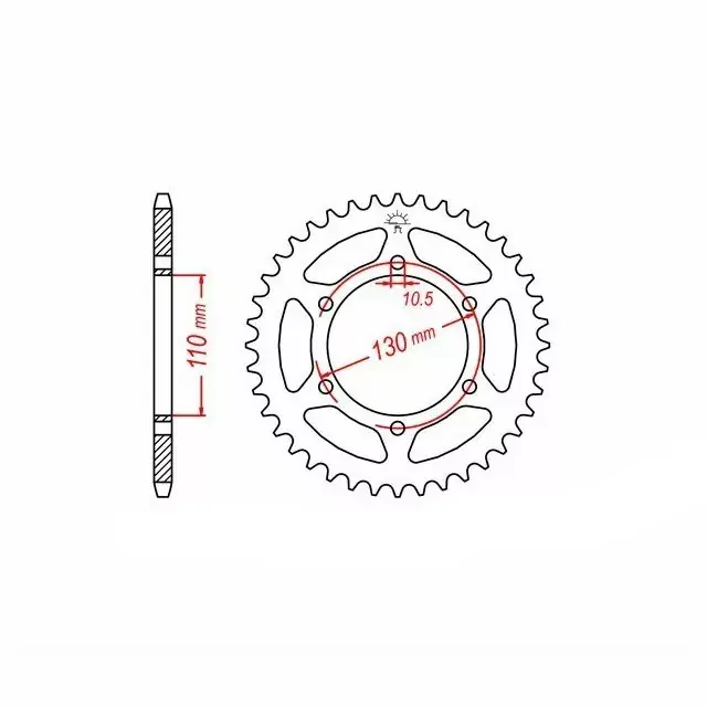 Kettenrad Stahl 42 Zähne Teilung 520 passend für Kawasaki, Suzuki Wochenendangebot