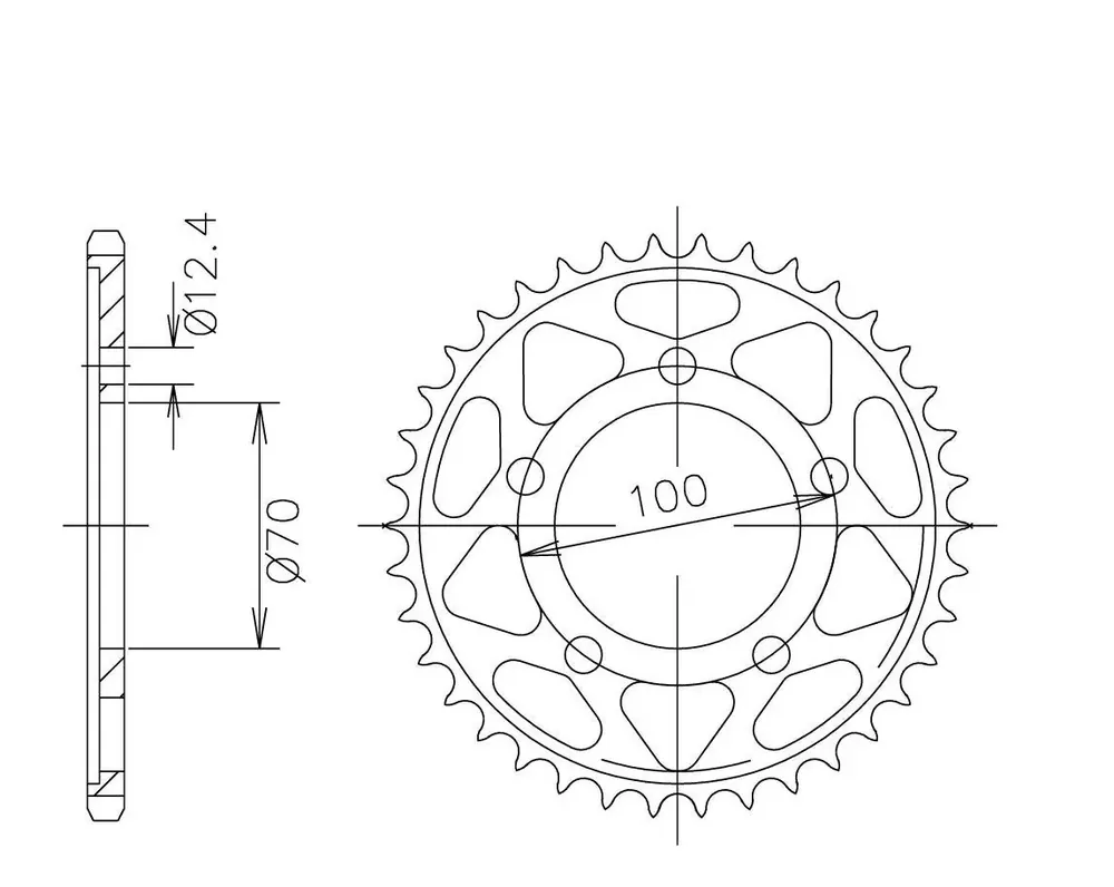 Kettenrad Aluminium passend für BMW HP4 K10 Z-45 Begrenztes Angebot