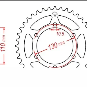 Finale Aktion Kettenrad Stahl 45 Zähne Teilung 520 schwarz passend für Suzuki