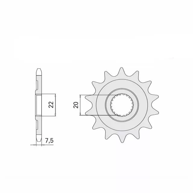 Neue Kollektion Ritzel 14 Zähne Teilung 520 passend für Honda, HM u.a.