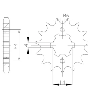 Billig Ritzel 12 Zähne Teilung 420 passend für Aprilia RS4 50