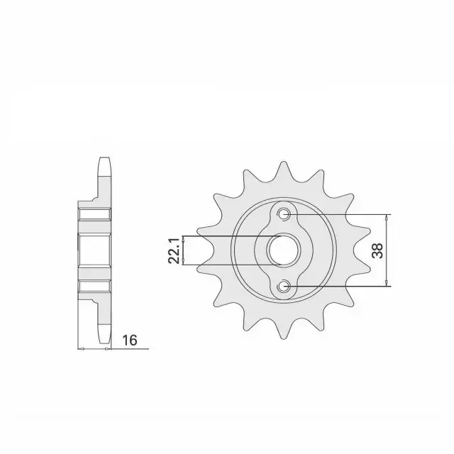 Abverkauf Ritzel 16 Zähne Teilung 525 passend für viele Motorräder