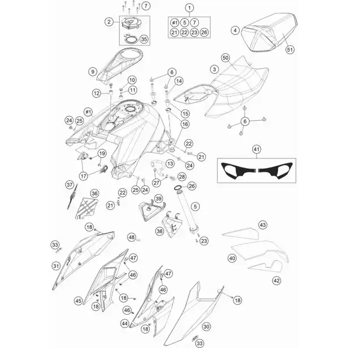 Aufkleber 3D ''KTM'' 17 Billig