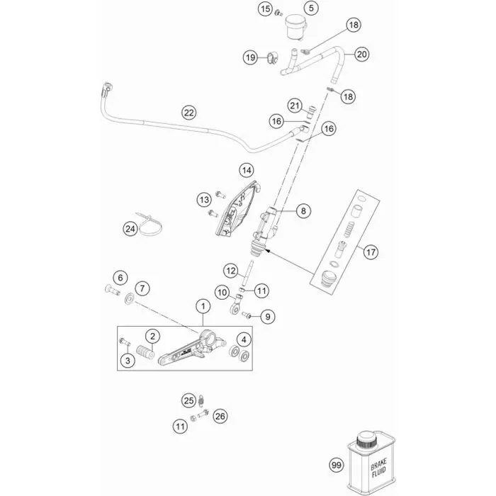 Markenprodukt Auftritt fuer Bremshebel Duke