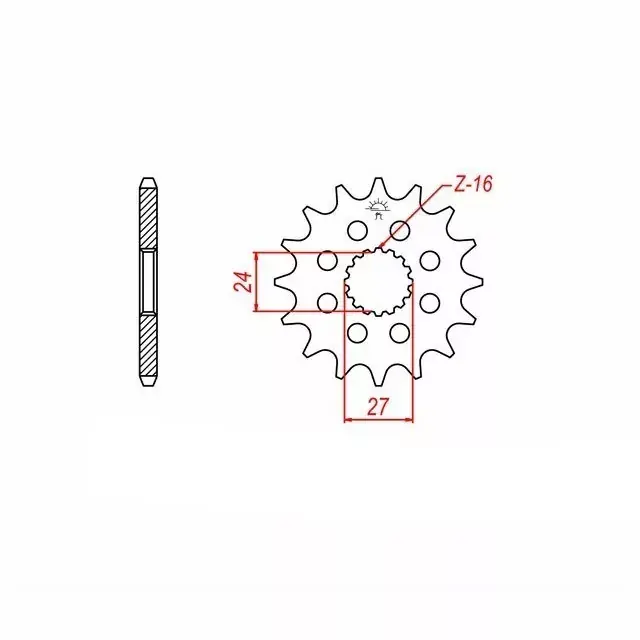 Rabatt Ritzel 16 Zähne Teilung 530 passend für Suzuki