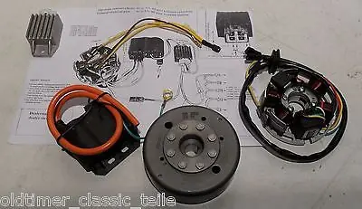 Lichtmaschine kontaktlose Zündung Kokusan 80 125 175 ccm Repro Zündapp KS 6V Garantierte Lieferung