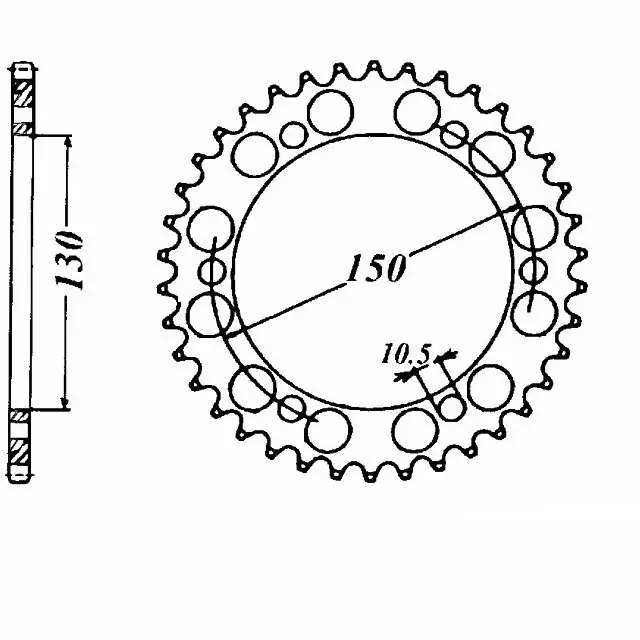 Kettenrad Stahl 39 Zähne Teilung 532 passend für Yamaha YZF750SP Beliebt