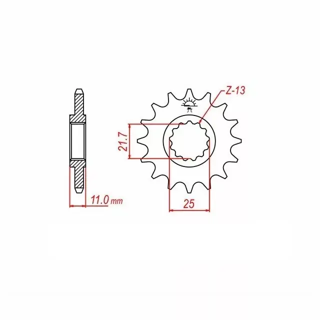 Top-Seller Ritzel 14 Zähne Teilung 520 passend für Yamaha