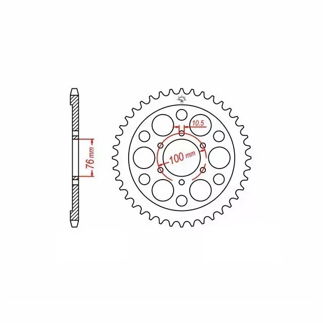 Billig Kettenrad Stahl 41 Zähne Teilung 630 passend für Suzuki