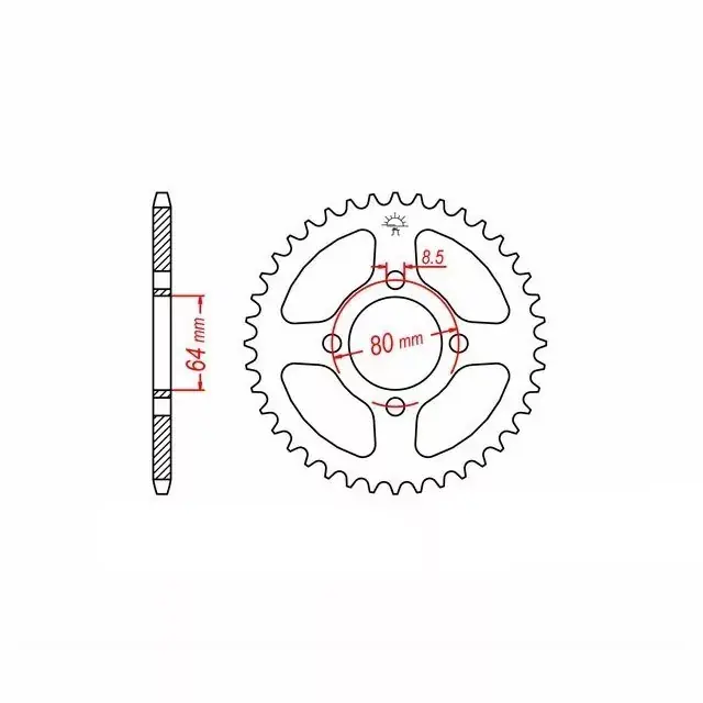 Kettenrad Stahl 41 Zähne Teilung 420 passend für Yamaha RD80MX 5G1 Sofort Bestellen