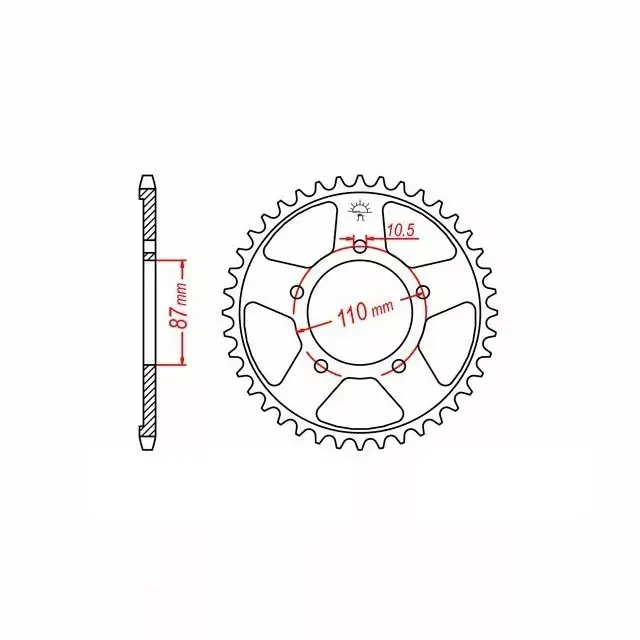 Kettenrad Stahl 43 Zähne Teilung 530 passend für Suzuki RF600R Neue Ware