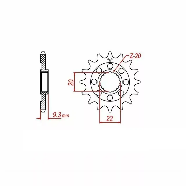 Ritzel 14 Zähne Teilung 520 passend für diverse Motorräder Markenware