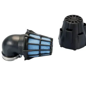 Zertifiziert Luftfilter Polini Blue Air Box 37mm 90° schwarz-blau