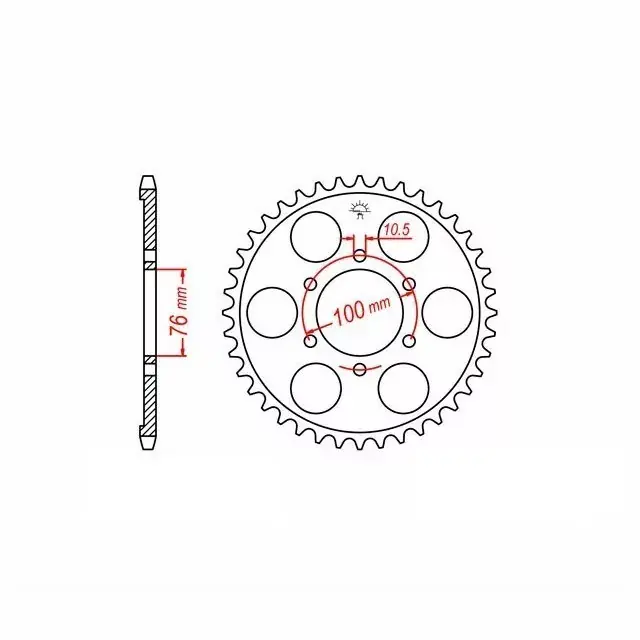 Abverkauf Kettenrad Stahl 52 Zähne Teilung 532 passend für Suzuki