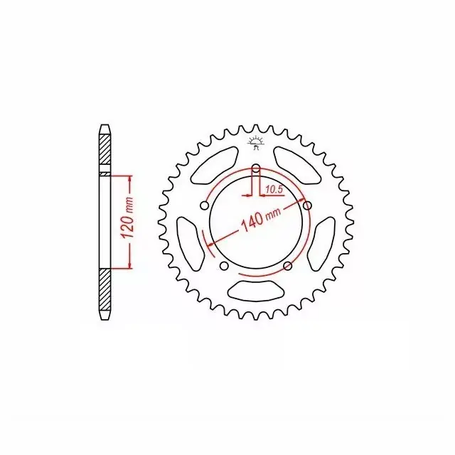 Nur Heute Kettenrad Aluminium 43 Zähne passend für Suzuki & Triumph