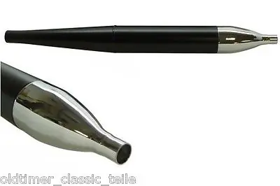 Auspuff Zigarre Universal Schwarz Chrom 32mm 70mm NEU Kostenloser Rückversand