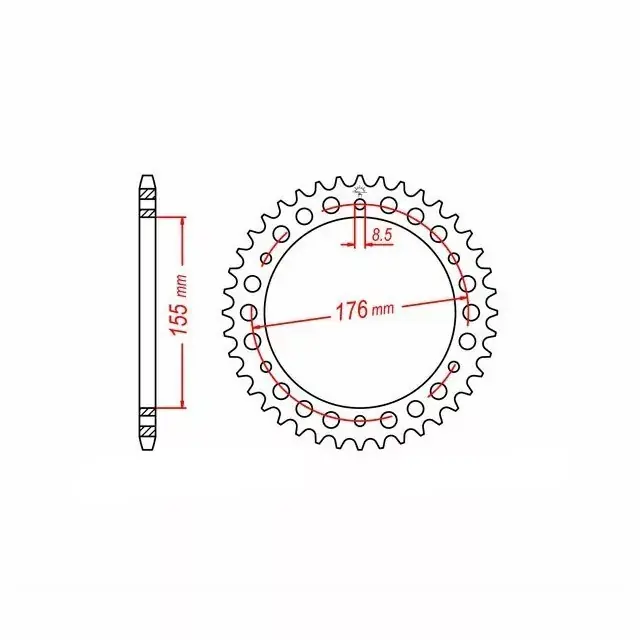 Kettenrad Aluminium Z-45 passend für Triumph Geprüft