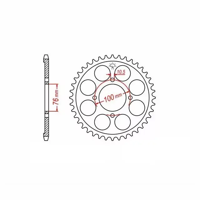 Kettenrad Stahl 47 Zähne Teilung 428 passend für Suzuki RG125F Sale