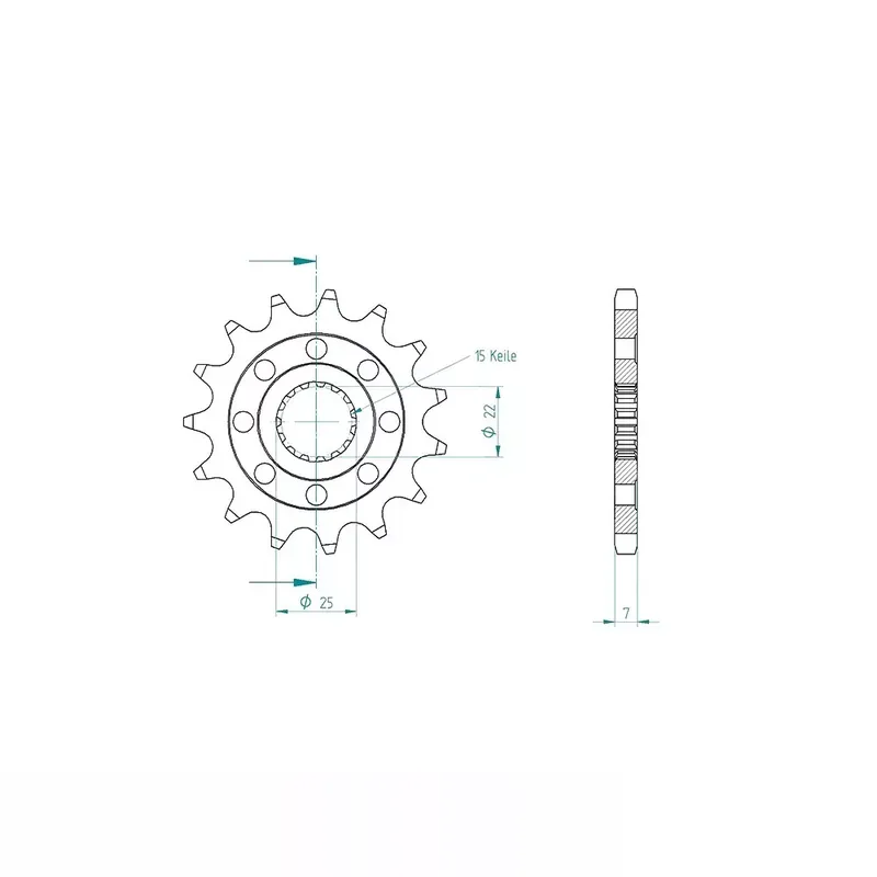 Ausverkauf Ritzel 16 Zähne Teilung 525 passend für Royal Enfield