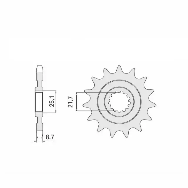 Sichere Zahlung Ritzel gummiert 15 Zähne Teilung 525 passend für Kawasaki