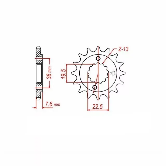 Ritzel 13 Zähne Teilung 520 passend für Suzuki, Kawasaki Bestseller