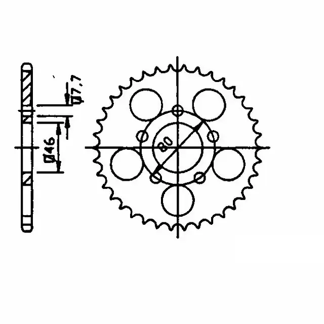 Kettenrad Stahl 41 Zähne Teilung 415 passend für Aprilia Sale