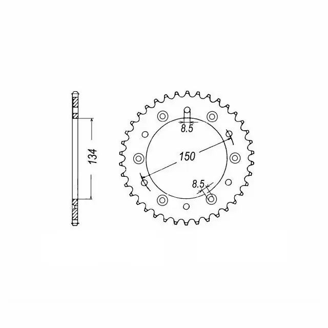 Abverkauf Kettenrad Stahl 51 Zähne Teilung 520 passend für Kawasaki