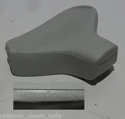 Neu Solex Velosolex Sattel Mofa Moped Satteldecke Gummi grau