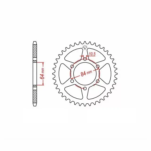 Neue Ware Kettenrad Stahl 41 Zähne Teilung 525 passend für Suzuki GT250
