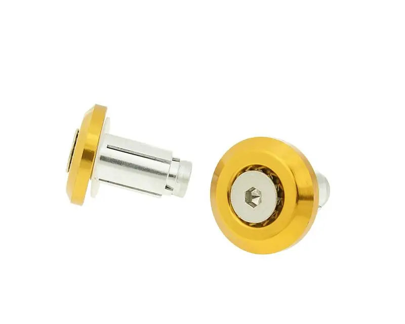 Lenkerende Vibrationsdämpfer Mini CNC - Gold-Look Highlight