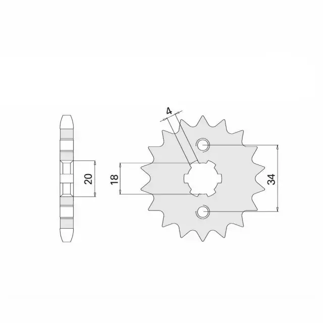 Sale Ritzel 14 Zähne Teilung 428 passend für Honda, Daelim, Kreidler, Sym