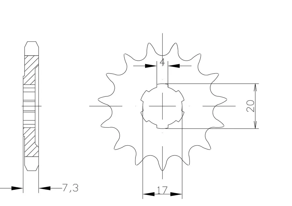 Ritzel 16 Zähne Teilung 428 passend für MZ Jetzt Bestellen