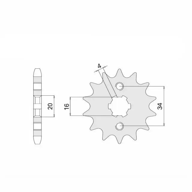 Nur Heute Ritzel 15 Zähne Teilung 428 passend für Yamaha, Suzuki, Benelli