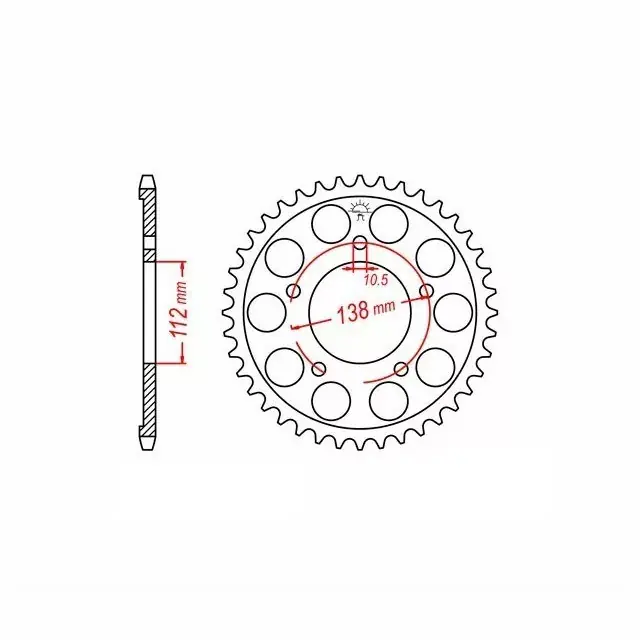 Super-Preis Kettenrad Stahl 48 Zähne Teilung 530 schwarz passend für Yamaha YZF-R6 RJ03