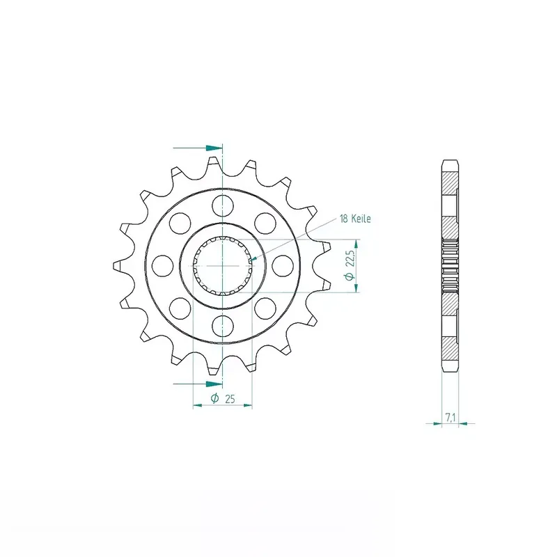 Kracherpreis Ritzel 16 Zähne Teilung 525 passend für Triumph
