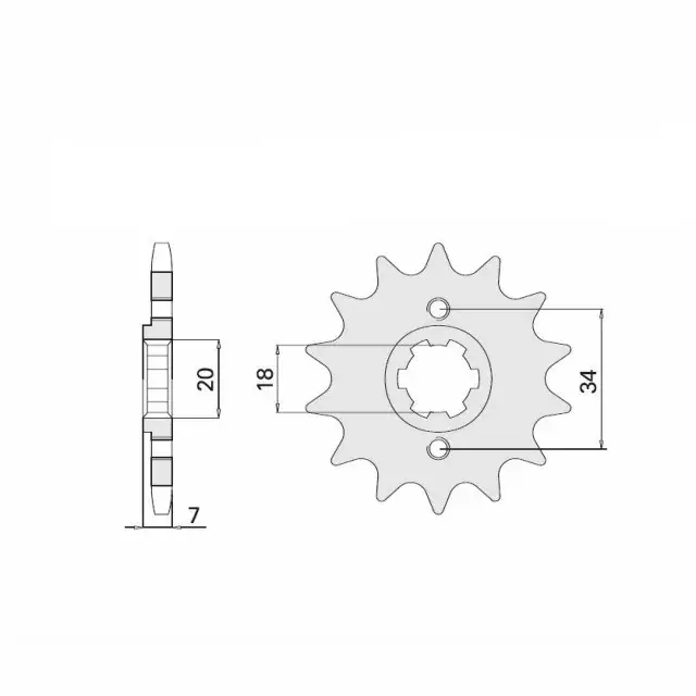 Ritzel 13 Zähne 520 passend für Honda Motorräder Zertifiziert