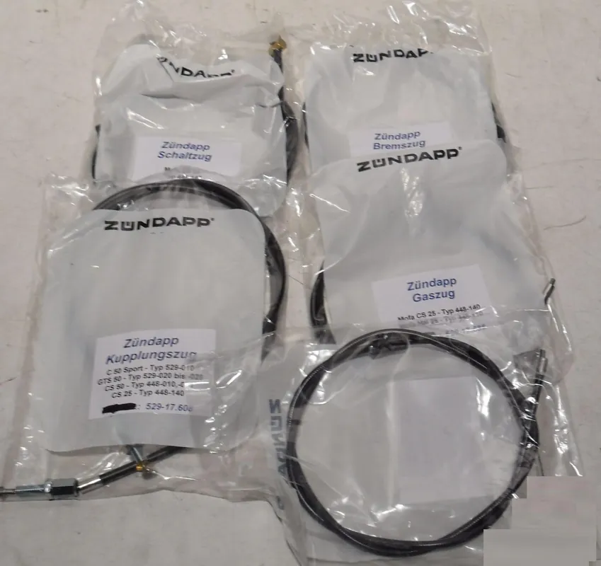 Angebot Satz Züge Bowdenzüge passend für Zündapp CS 25 Mofa Komplett