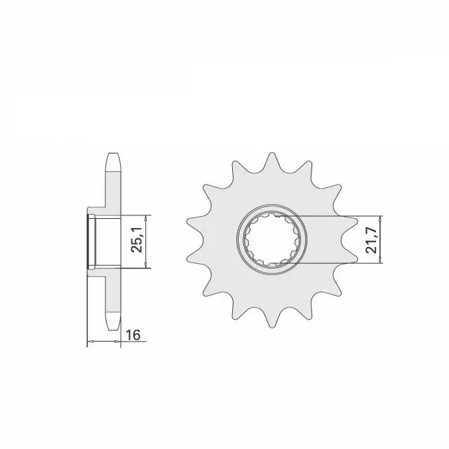 Angebot Ritzel 14 Zähne Teilung 525 passend für Kawasaki