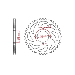 Beliebt Kettenrad Stahl 45 Zähne Teilung 428 passend für Suzuki