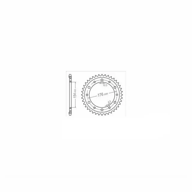 Kettenrad Stahl 44 Zähne Teilung 530 passend für Honda CB1000R Markenware